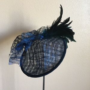 Navy Derby fascinator